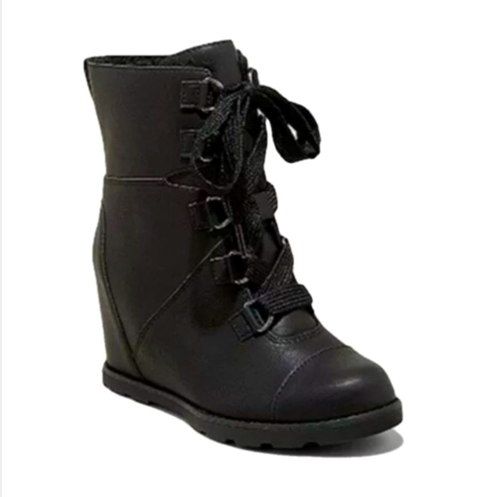 EUC Womens Katherine Lace-Up Wedge Fashion Boots - Universal Thread